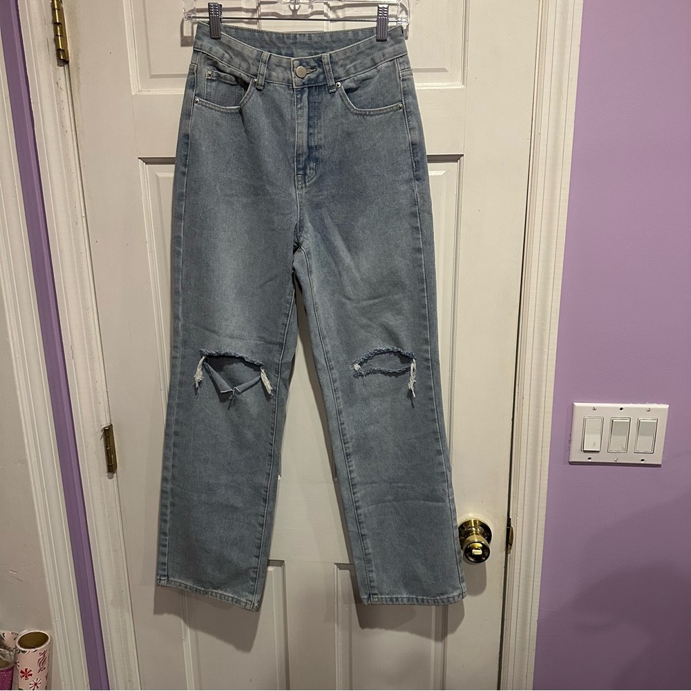 Naked & Famous Women’s Distressed High Rise Jeans – Size 26